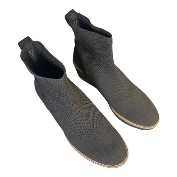 Anne Klein Women’s Black Parley Wedge Stretch Ankle Boots Size-6.5m - Picture 8 of 9